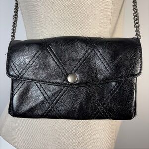 ❤️ Zara Quilted Black Mini Crossbody Bag with Chain OS